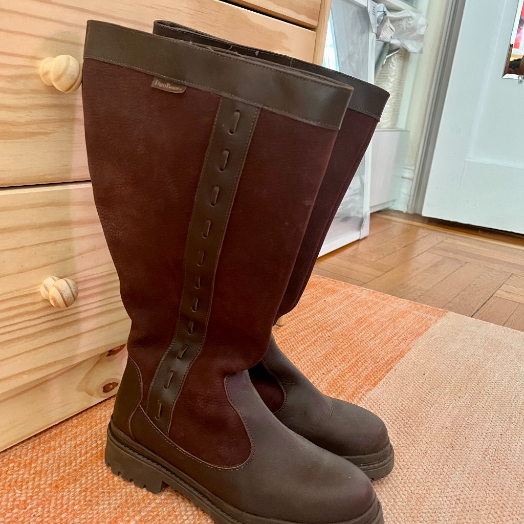 Duoboots Oakford Knee High Boots In Dark Brown Leather 39 Wide Calf — image 8 of 8